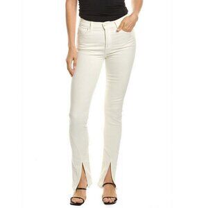 NEW MOTHER The Rascal High Rise Sliced Heel Antique White Kick Flare Jeans 30